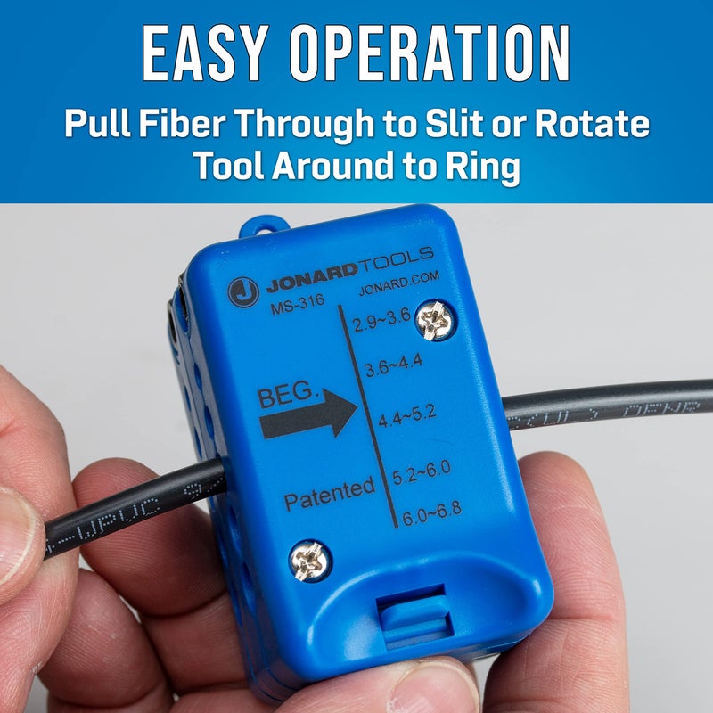 Jonard Tools MS-316 Fiber Optic Cable Mid Span Slit & Ring Tool (2.9 mm - 6.8 mm) - Image 2